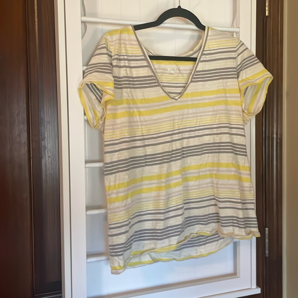 Two Merona Xxl Tshirts - One Blue One Yellow Striped. Price Is For Both Shirts